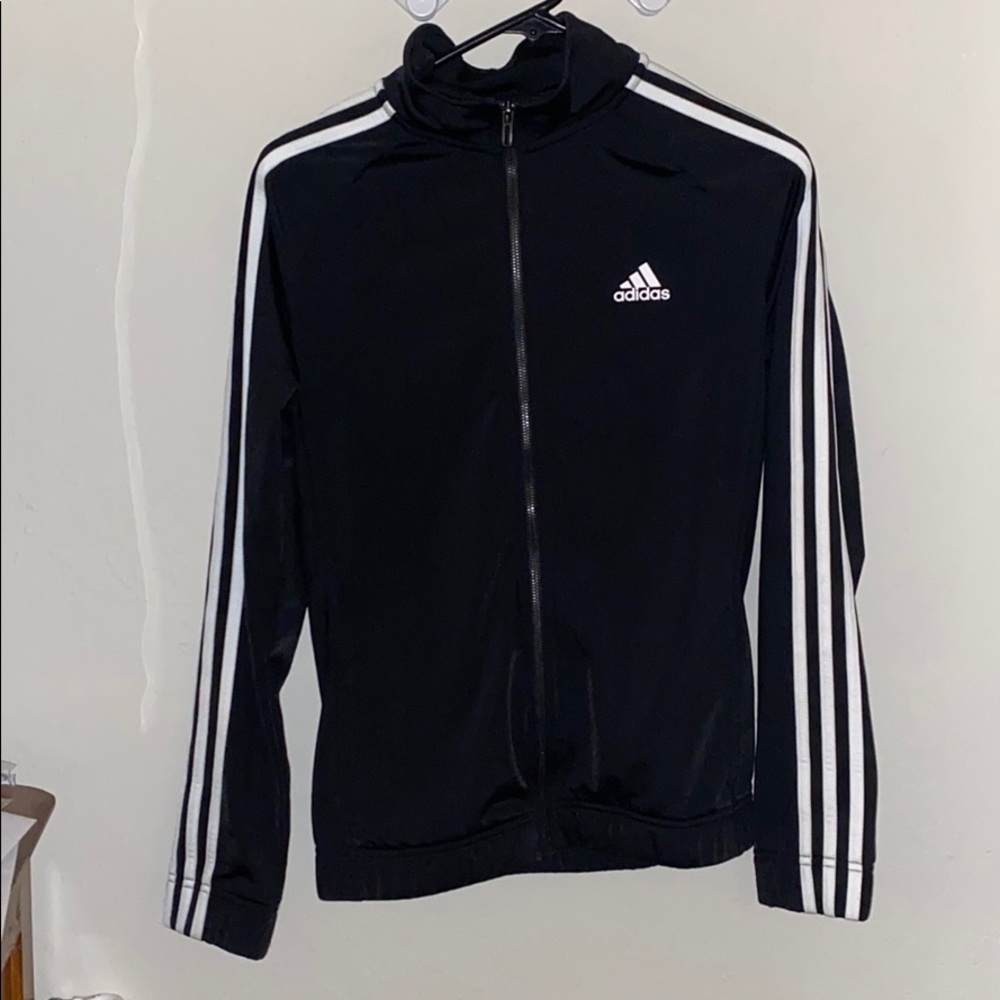 Black and White Adidas Tiro Track Jacket
